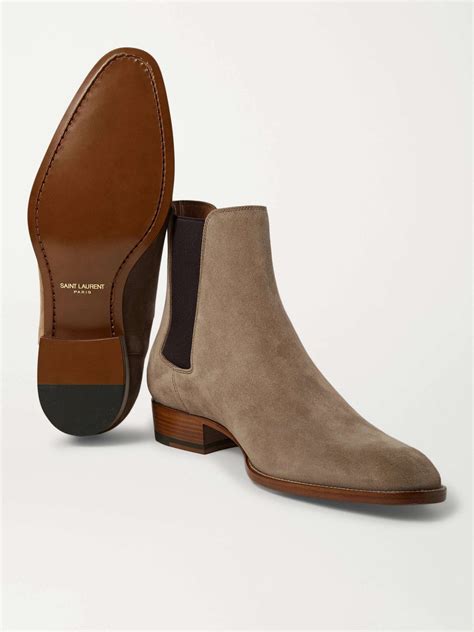 brown ysl boots|yves saint laurent chelsea boots.